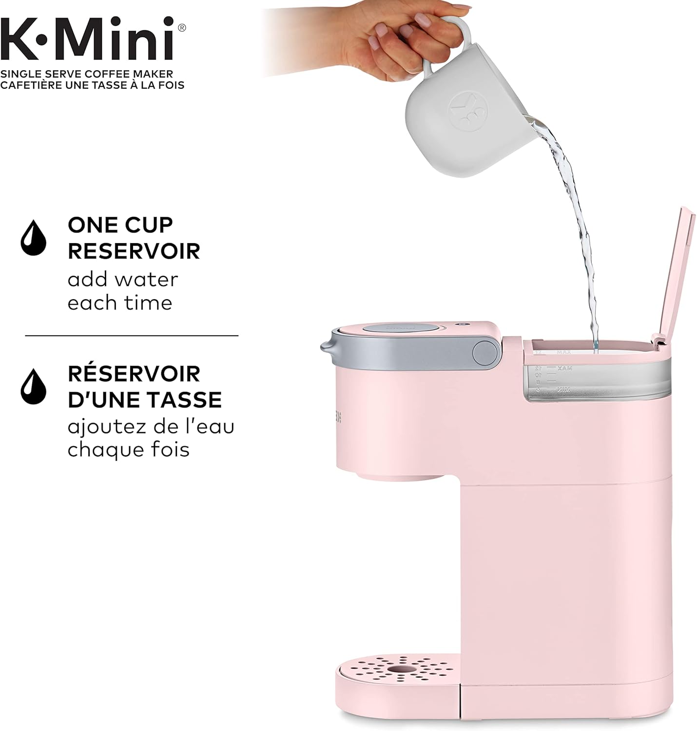 Keurig K-Mini Single Serve K-Cup Pod Coffee Maker, Featuring An Ultra-sleek Design, Dusty Rose