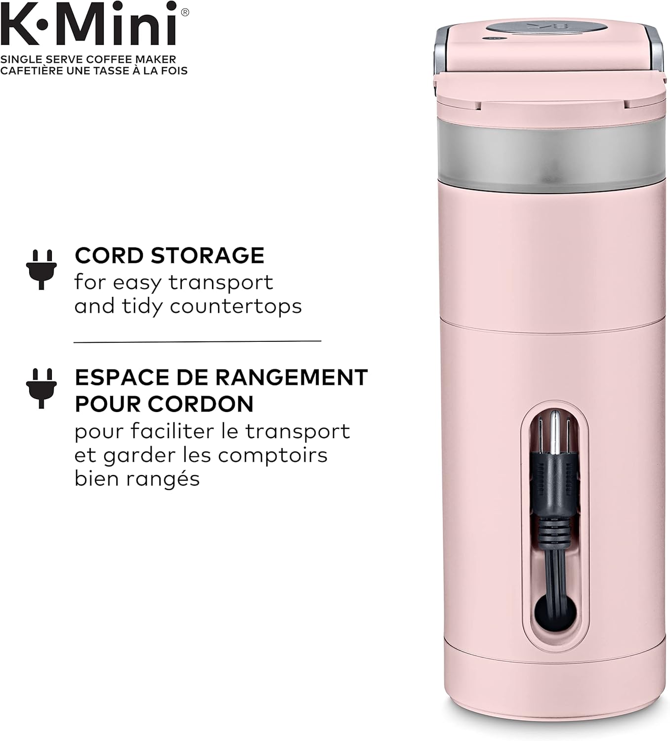Keurig K-Mini Single Serve K-Cup Pod Coffee Maker, Featuring An Ultra-sleek Design, Dusty Rose