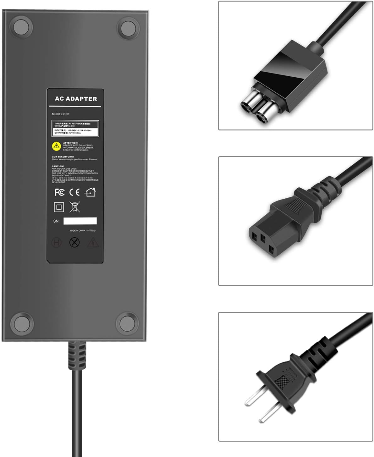 Xbox One Power Supply Xbox One Power Brick Adapter Cord for Microsoft Xbox One(Only) Charger