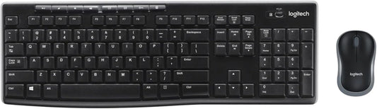 Logitech MK270 Wireless Keyboard and Mouse Combo for Windows, 2.4 GHz Wireless, Compact Mouse, 8 Multimedia and Shortcut Keys, 2-Year Battery Life, for PC, Laptop