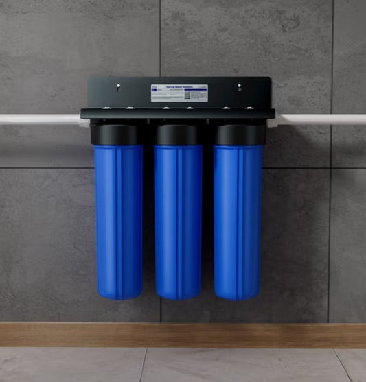 iSpring WGB32BM 3-Stage Whole Home Water Filter System, 15 GPM, Iron & Manganese Reduction