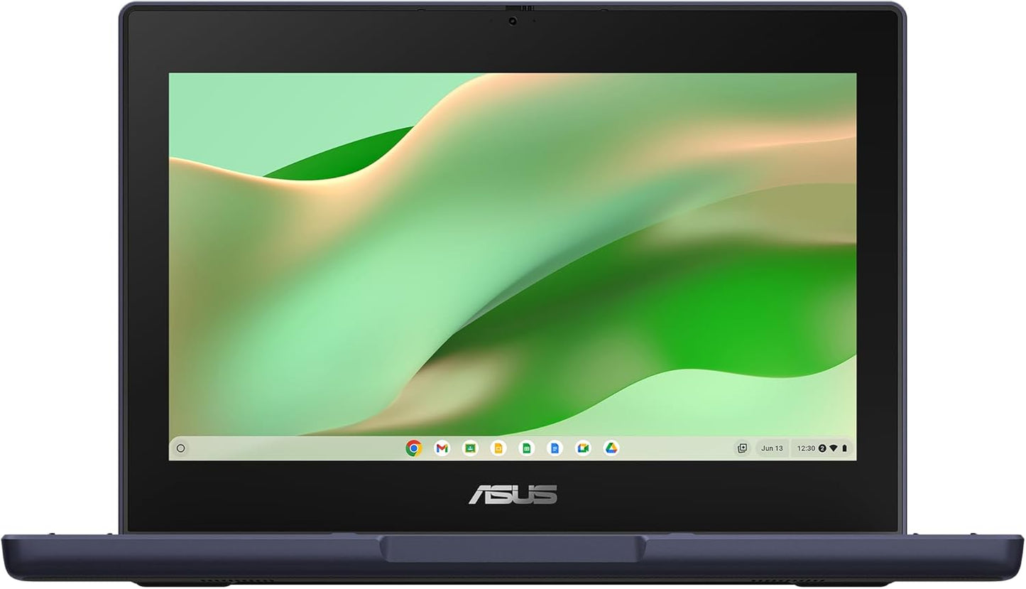 ASUS Chromebook Laptop, 11.6" HD Display, MediaTek Kompanio 520, 4GB LPDDR4X RAM, 64G eMMC Storage, MIL-STD 810H Durability, ChromeOS, Mineral Gray, CZ1104CM2A-AS01-CB