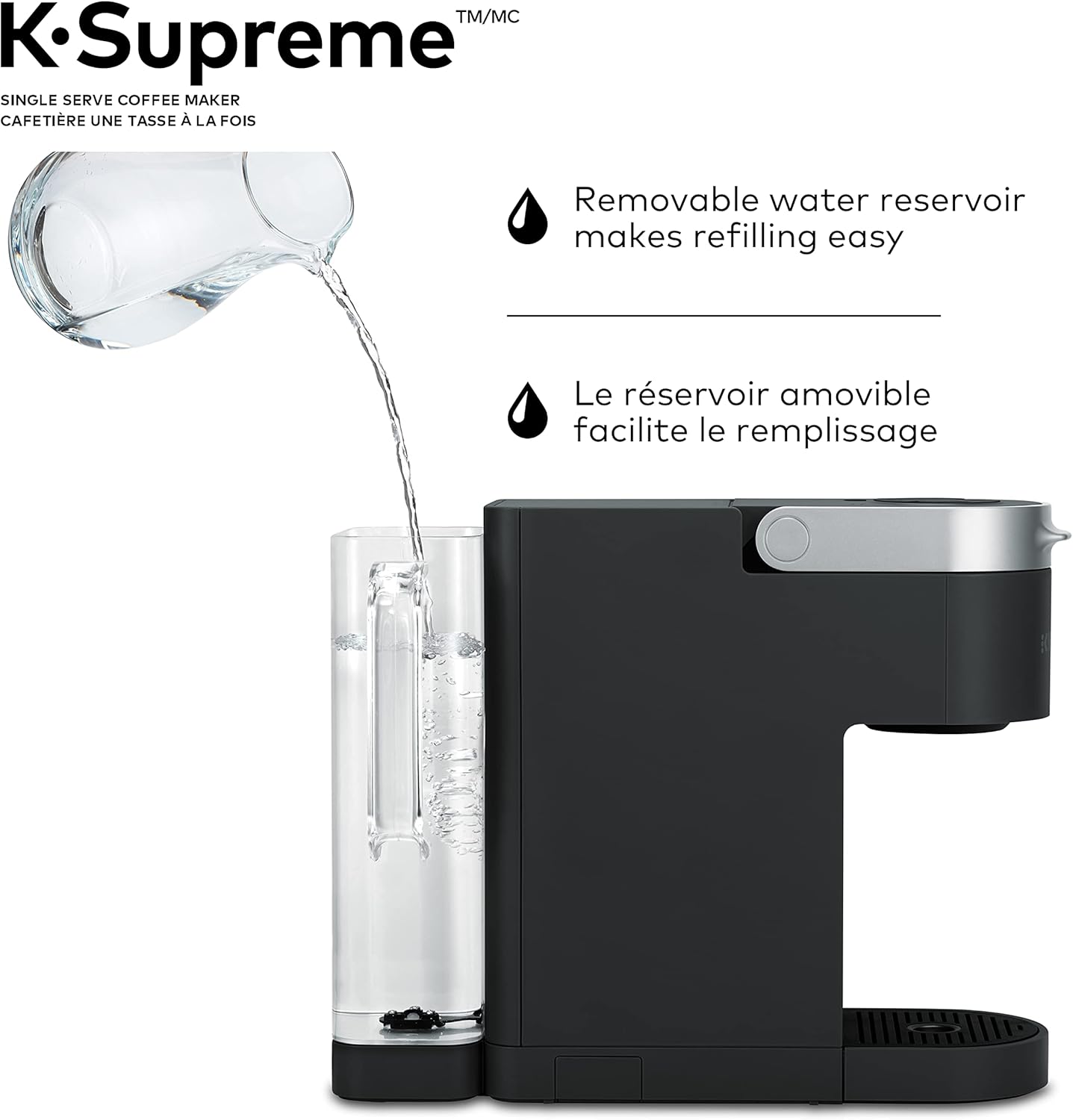 Keurig K-Supreme Single Serve K-Cup Pod Coffee Maker, With MultiStream Technology, Black