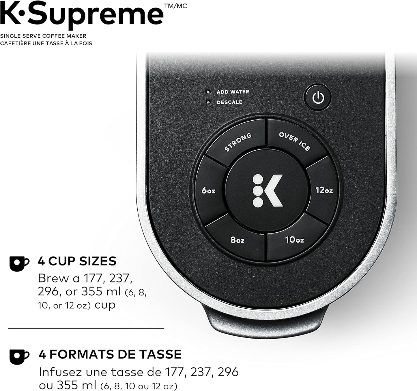 Keurig K-Supreme Single Serve K-Cup Pod Coffee Maker, With MultiStream Technology, Black