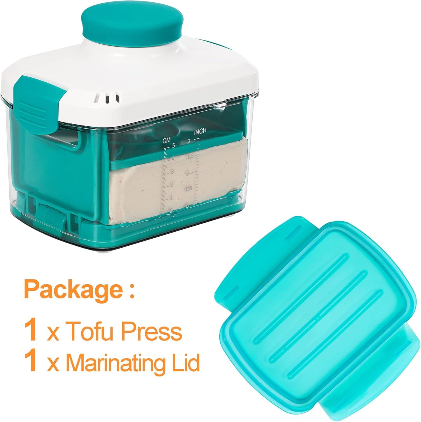 Noya Adjustable Tofu Press - Vegan Tofu Presser to Speed up Removing Water from Silken, Firm, and Extra Firm Tofu in 10-30mins Without Crack - Bpa Free