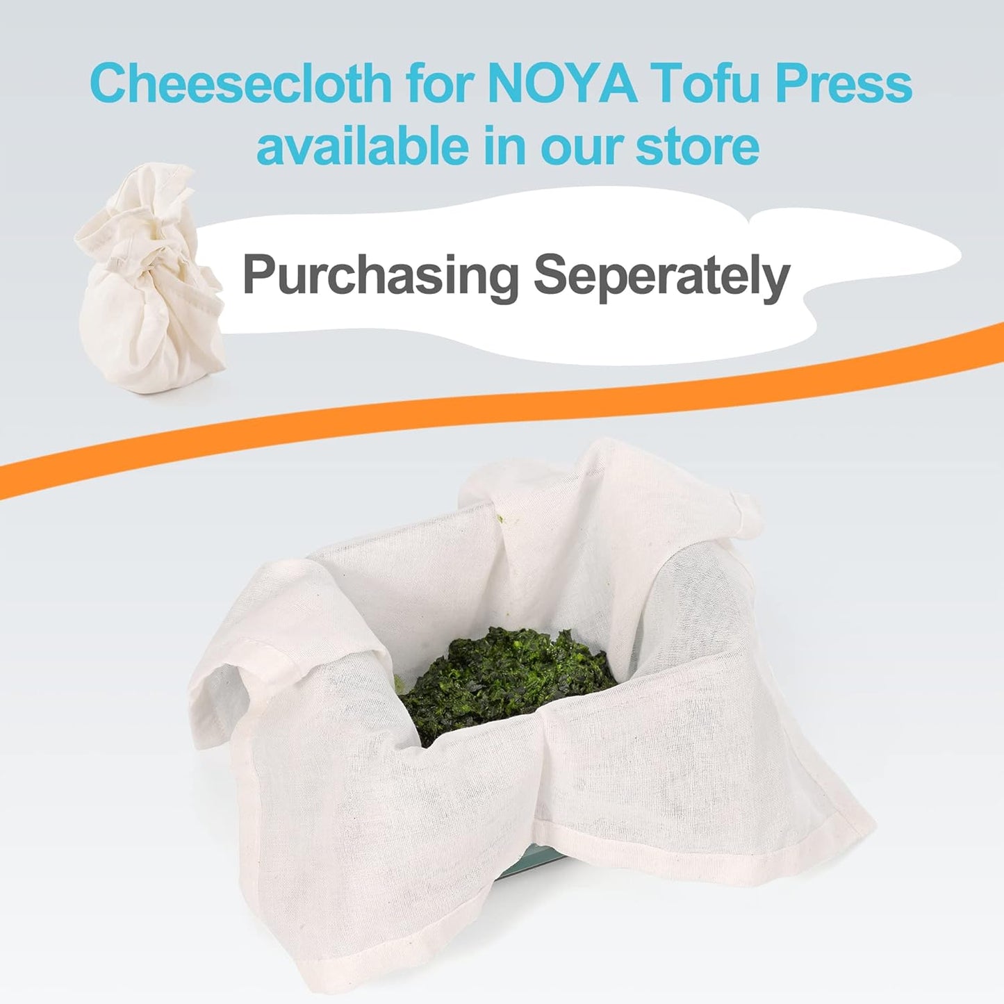 Noya Adjustable Tofu Press - Vegan Tofu Presser to Speed up Removing Water from Silken, Firm, and Extra Firm Tofu in 10-30mins Without Crack - Bpa Free