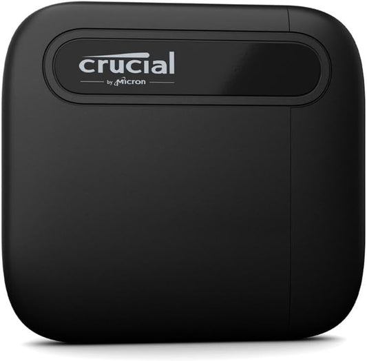Crucial X6 2TB Portable SSD - Up to 800MB/s - PC and Mac - USB 3.2 USB-C External Solid State Drive - CT2000X6SSD9, Black
