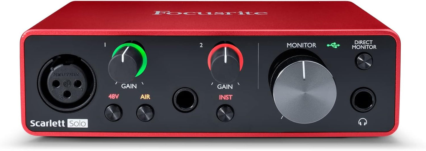 Focusrite Scarlett Solo (3rd Gen) USB Audio Interface with Pro Tools | First