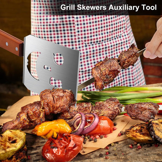 7-in-1 Stainless Steel Grill Spatula with Fork, 17 Inch BBQ Tool for Charcoal and Gas Grills, Heavy-Duty Barbecue Accessory Gift - PuriLite