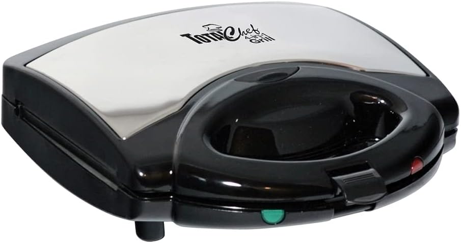 Total Chef Waffle Maker - Mini Belgium Gaufrier, Sandwich, Grill, Panini Press Machine, Electric, Non-Stick Removable Plates, Easy To Clean Countertop Cooking Kitchen Appliance For Breakfast, 4 in1