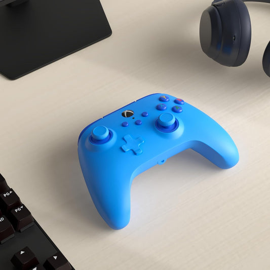 PowerA Wired Controller for Xbox Series X|S - Blue, gamepad, video game/gaming controller, works with Xbox One, Officially Licensed - PuriLite