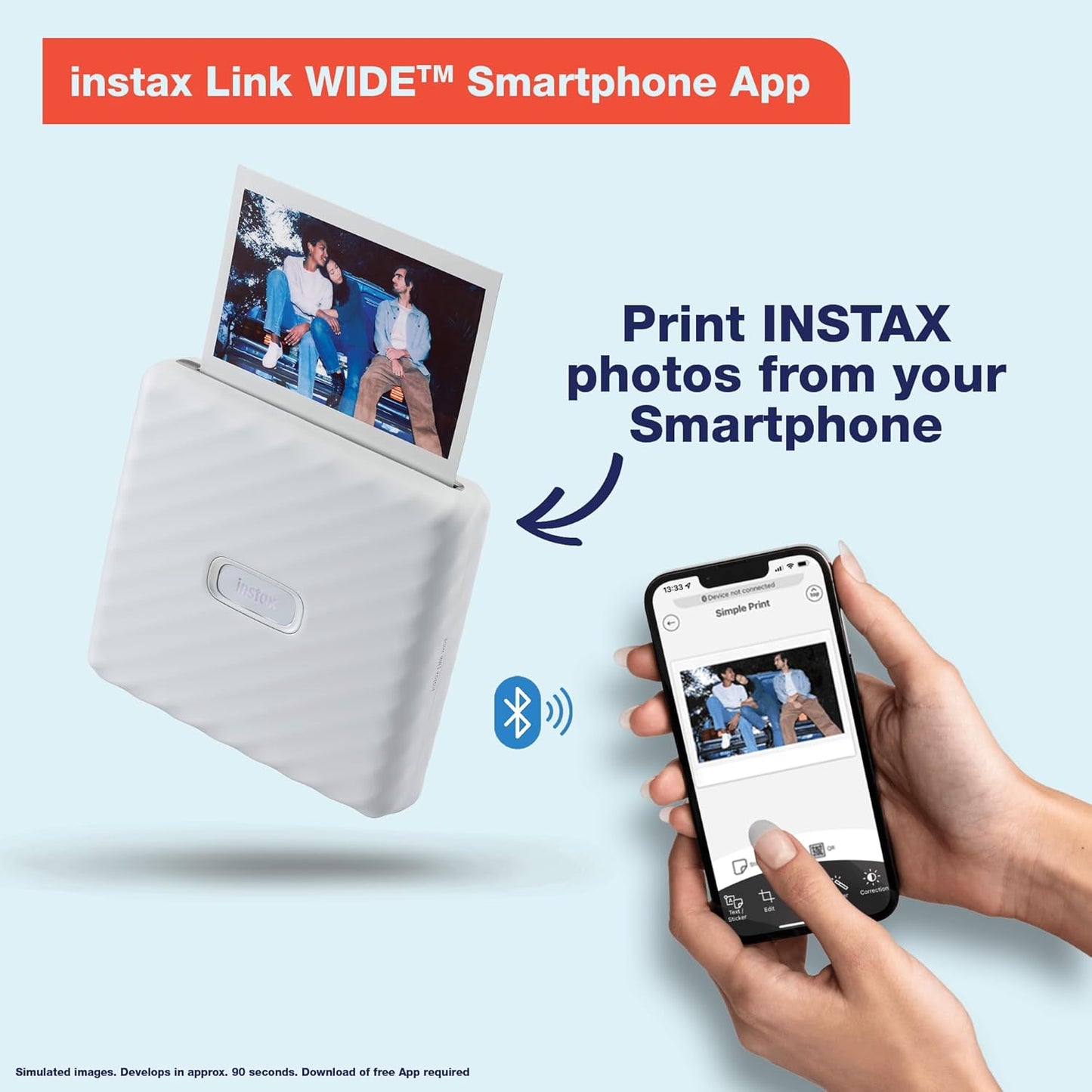 Fujifilm Instax Wide Link Smartphone Printer in Ash White | 16719550