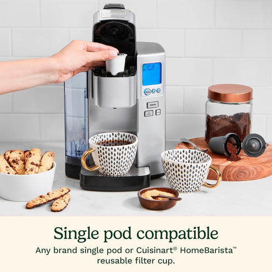 Cuisinart Premium Coffee Maker, Single Serve 72-Oz Reservoir, Programmable Brewing & Hot Water Dispenser, Silver (SS-10C) - PuriLite