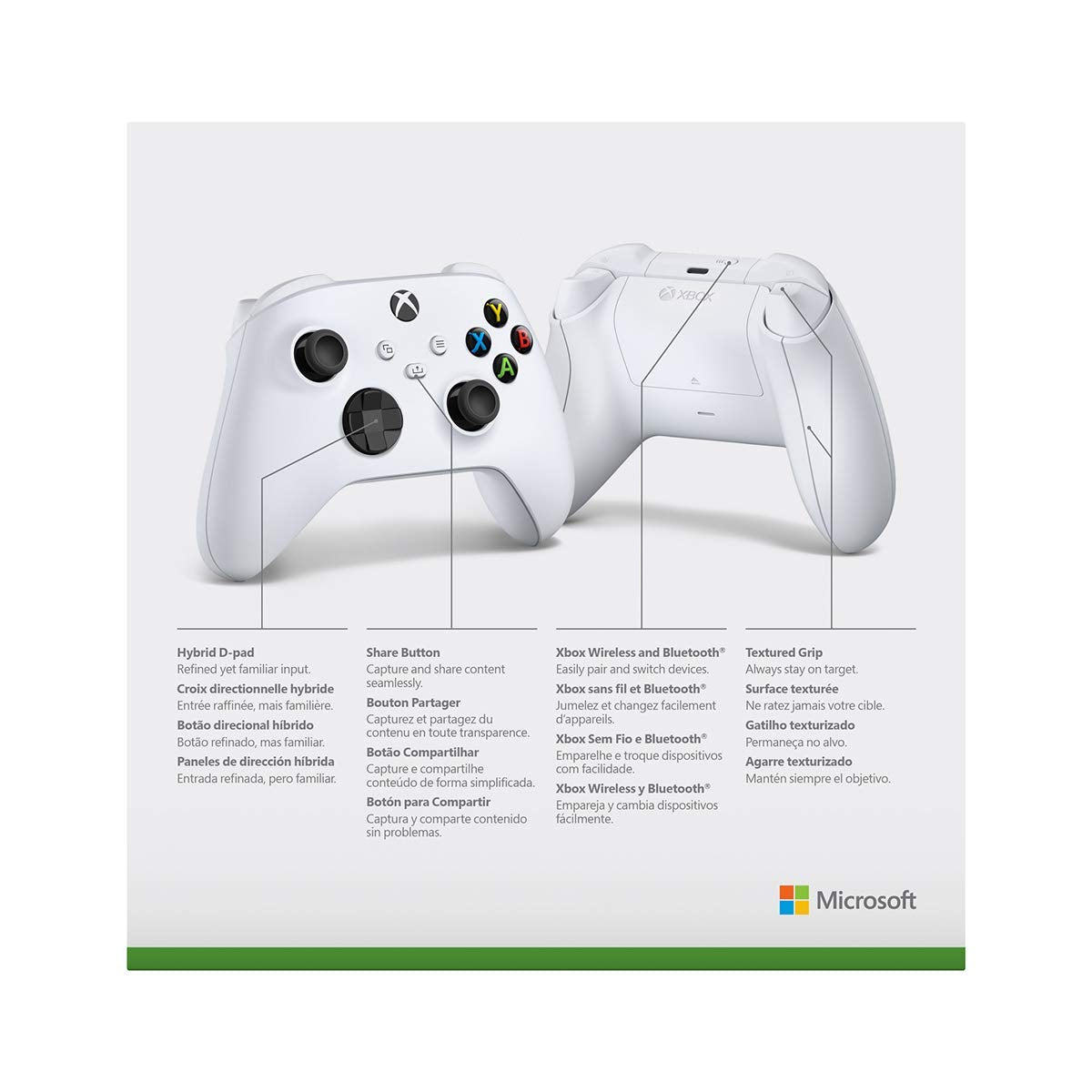 Microsoft Xbox Series S or X Wireless Controller Robot White plus VGSION battery