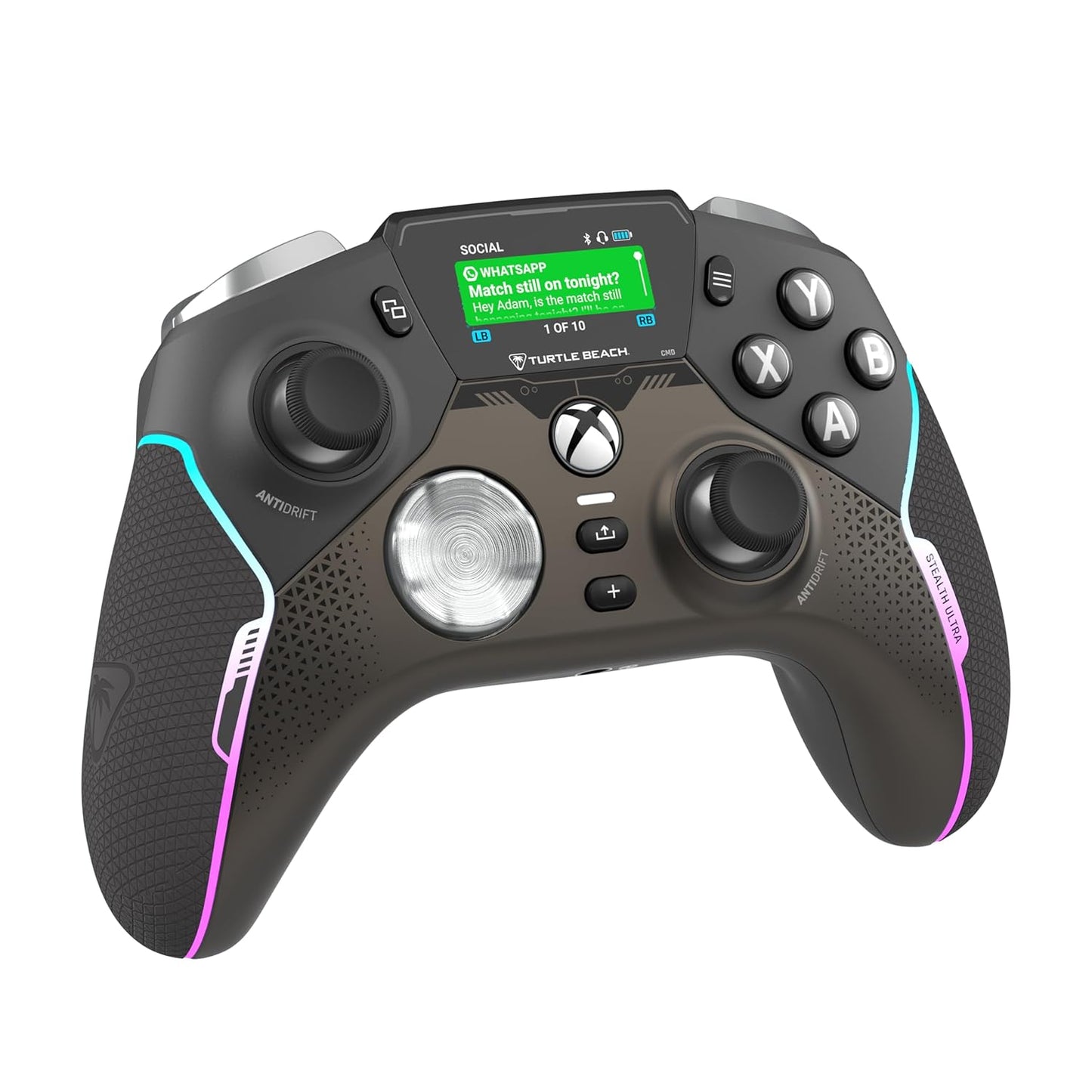 Turtle Beach Stealth Ultra High-Performance Wireless Gaming Controller Licensed for Xbox Series X|S, Xbox One, Windows PC, Android - LED Dashboard, Dock, RGB Lighting, 30-Hr Battery, Bluetooth, Black