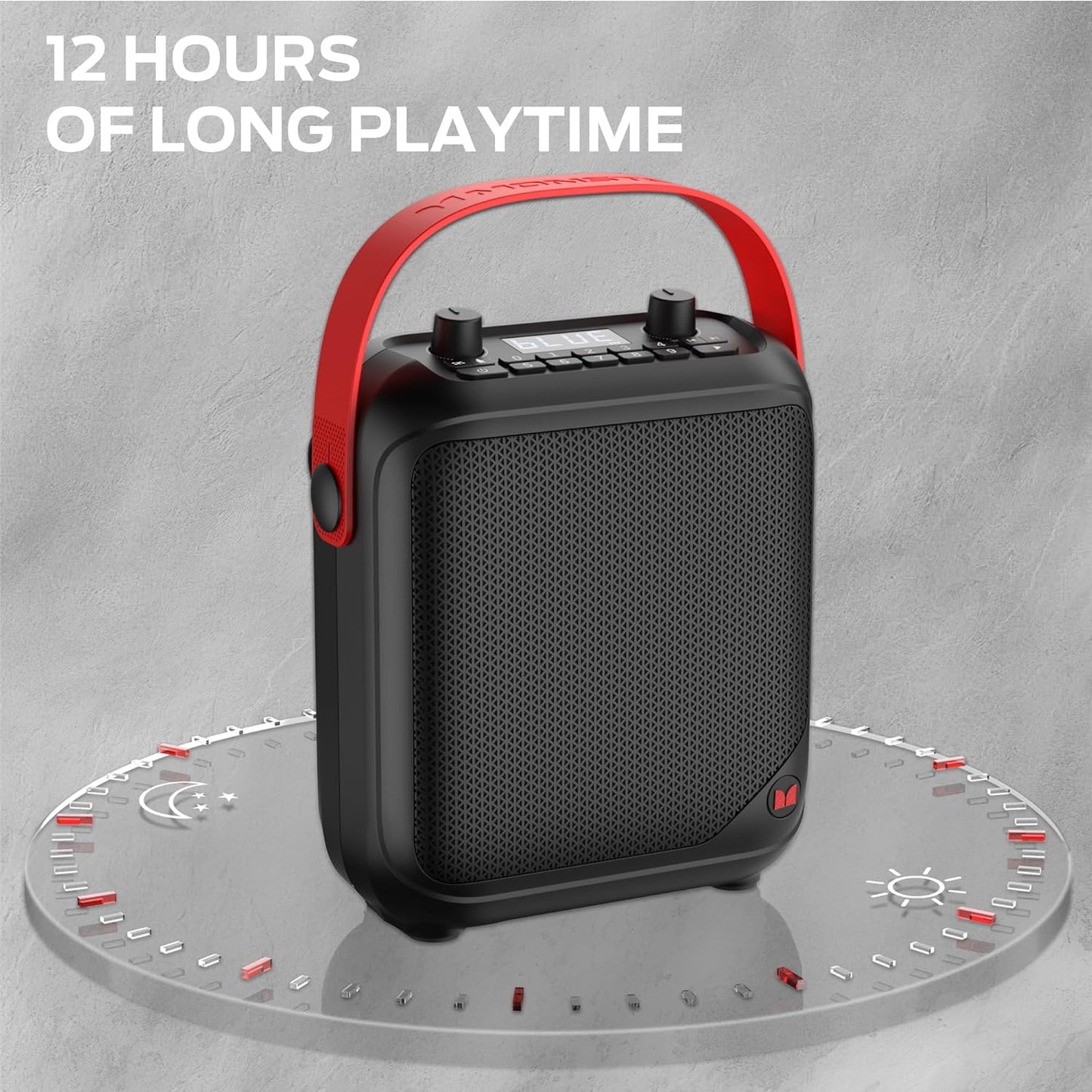 Monster Portable Bluetooth Speaker, Wireless Bluetooth Speaker with 40W Stereo Sound, Outdoor Speakers with Handle, 12H Playtime, Supports TF Card, AUX, USB for Indoor Outdoor