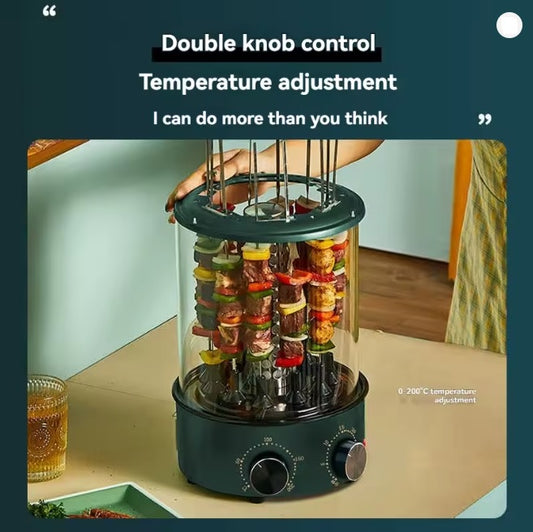 Purilite Select Electric Smokeless BBQ Skewer Grill with Automatic Rotating System – 12 Skewer Indoor Barbecue Grill for Home Cooking - PuriLite