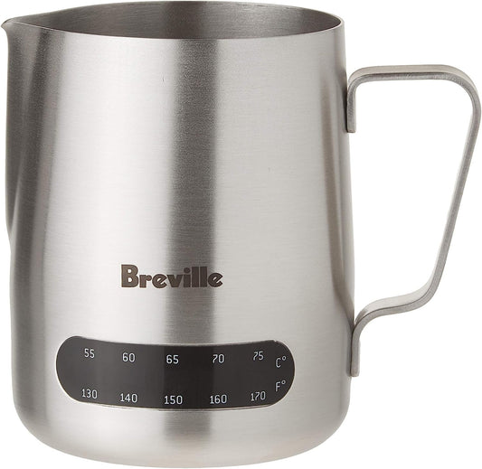 Breville BES003 the Temp Control Milk Jug with Temperature Indicator, SILVER, 16 oz - PuriLite