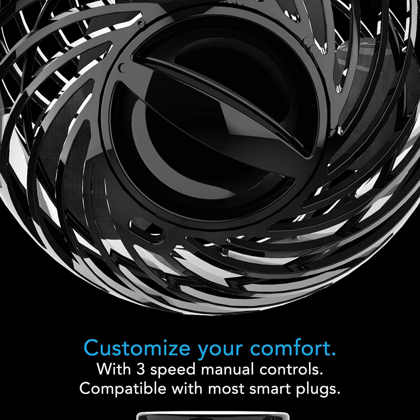 Vornado Pivot Clip Personal Air Circulator Fan with Multi-Surface Clip, Quiet Portable Fan for Office or Bedroom, 3 Speeds, Black