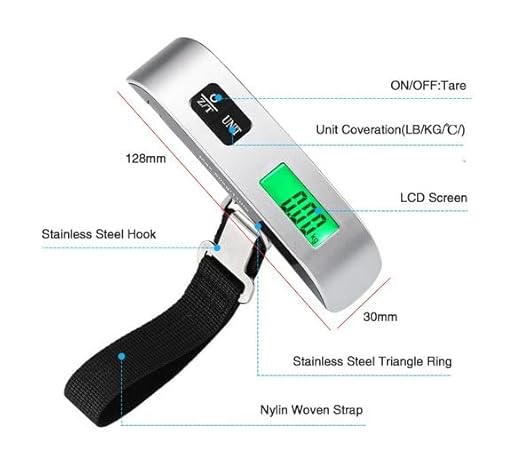 Purilite Select Portable Digital Hanging Luggage Scale