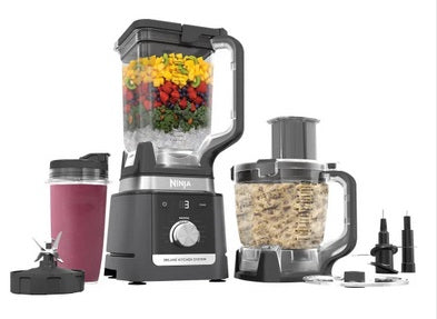 Ninja Deluxe Kitchen System with 2.6 L (88-oz.) Pitcher, 9-Cup Processor and Auto-iQ - PuriLite