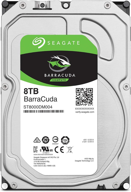 Seagate BarraCuda 8TB Internal Hard Drive HDD – 3.5 Inch Sata 6 Gb/s 5400 RPM 256MB Cache for Computer Desktop PC – Frustration Free Packaging (ST8000DMZ04) - PuriLite