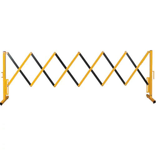 Expandable Barrier, 37" H x 11' L, Black/Yellow - PuriLite