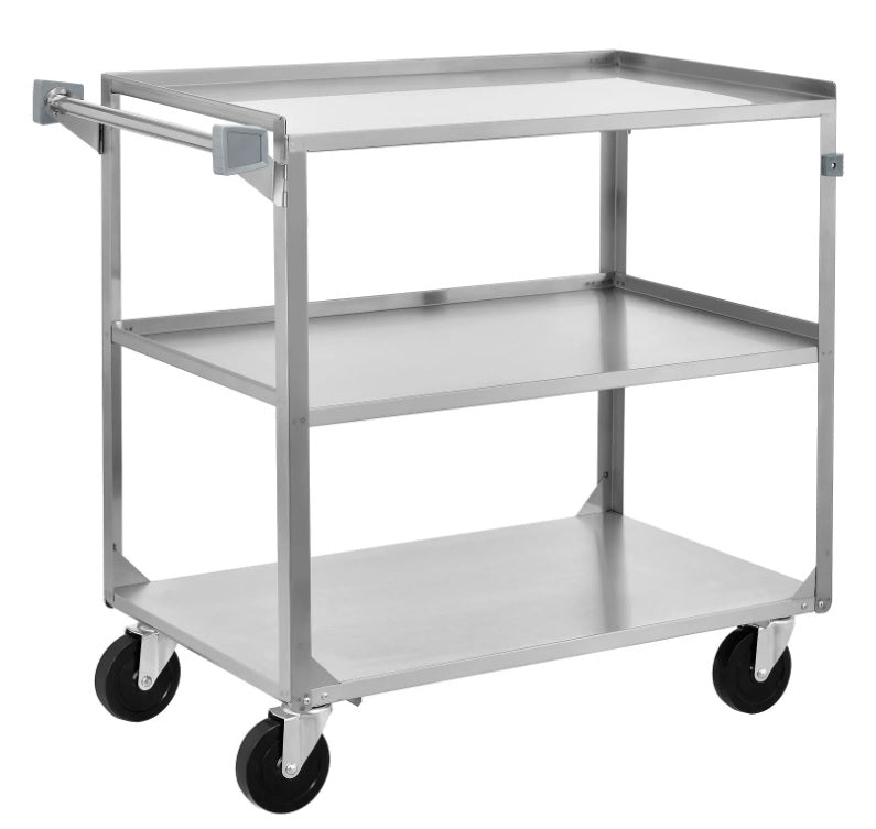 Global Industrial™ Stainless Steel Utility Cart, 300 lb. Capacity, 30-3/4"L x 18-3/8"W x 33"H