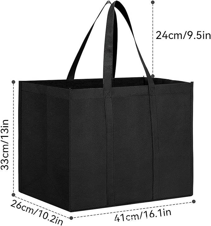 REGODI 12 Pack Reusable Grocery Bags, Eco-Friendly Foldable Shopping Bags with Long Handle - Heavy Duty Durable Produce Bags for Groceries