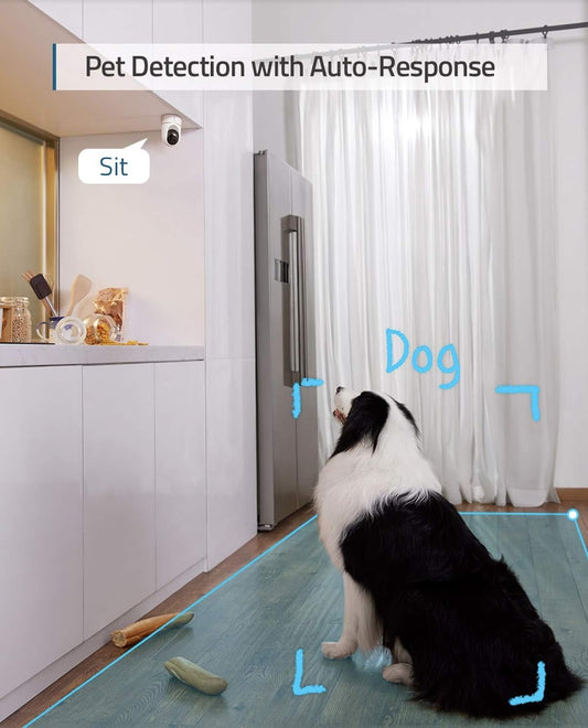 eufy Security Indoor Cam E220, 2K, Pan & Tilt, Indoor Security Camera, Wi-Fi Plug-in Camera, Human & Pet AI, Voice Assistant Compatibility, Night Vision, Motion Tracking, HomeBase not Compatible - PuriLite