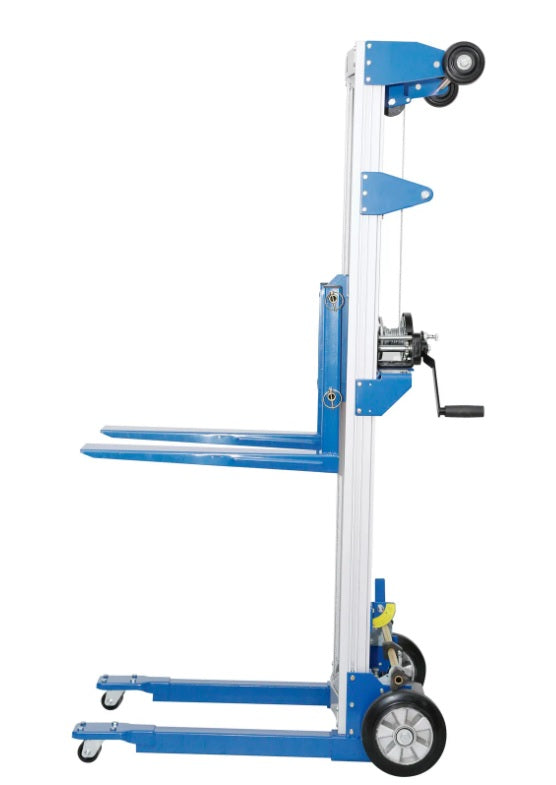 Global Industrial™ Lightweight Hand Operated Lift Truck, 500 Lb. Capacity Fixed Legs