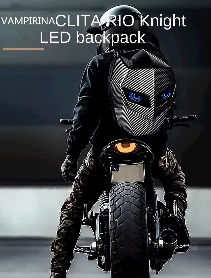 LED Illuminated Backpack - Durable Waterproof Design Bag for Motorcyclists, Travelers & Campers