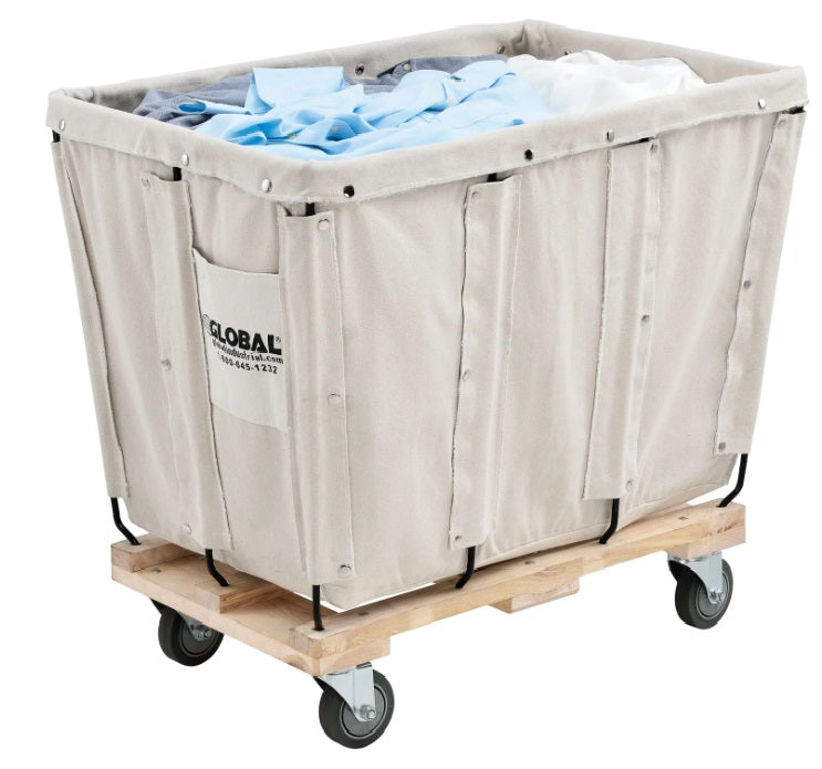Global Industrial™ KD, 8 Bushel, Canvas Basket Bulk Truck