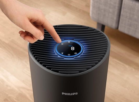 Philips 1000i Series Air Purifier for Medium Rooms, Rooms up to 231 ft², 149 CFM clean air rate (CADR), HEPA & Active carbon filter, Air+ app, Black (AC1715/41)