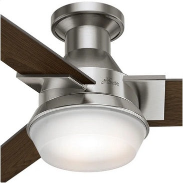 Hunter Morelli 52 in. (132cm) Low Profile Ceiling Fan with Light - PuriLite
