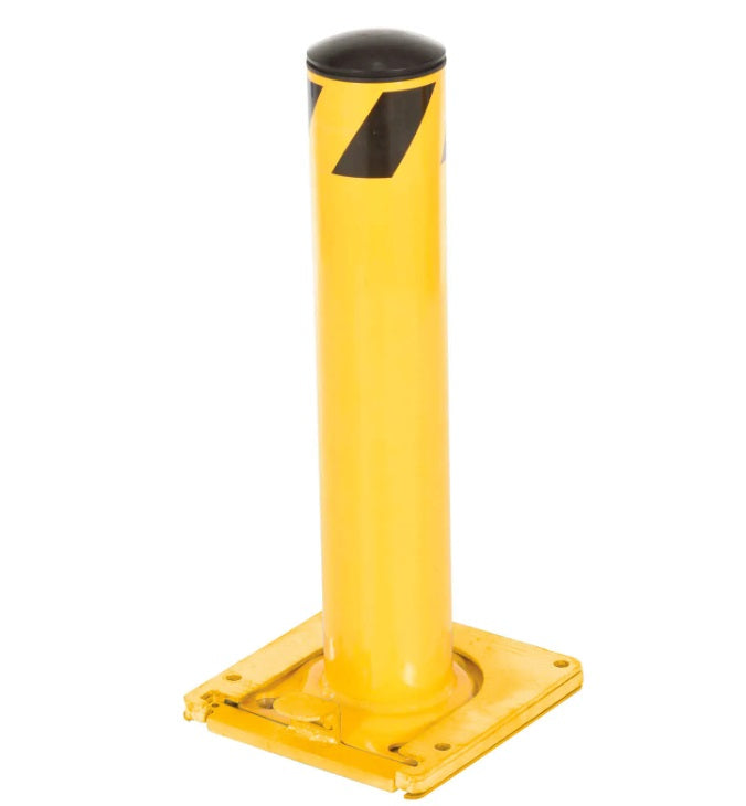 Global Industrial™ Steel Safety Bollard W/Removable Base and Cap, 5.5''D x 42''H