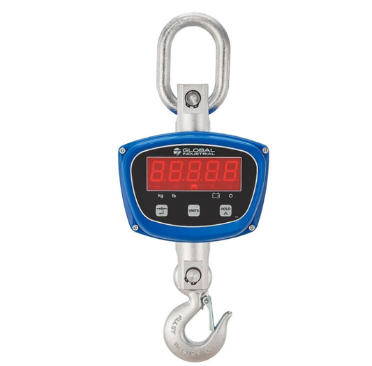 Global Industrial™ LED Digital Crane Scale w/ Remote, 3,000 lb x 1 lb