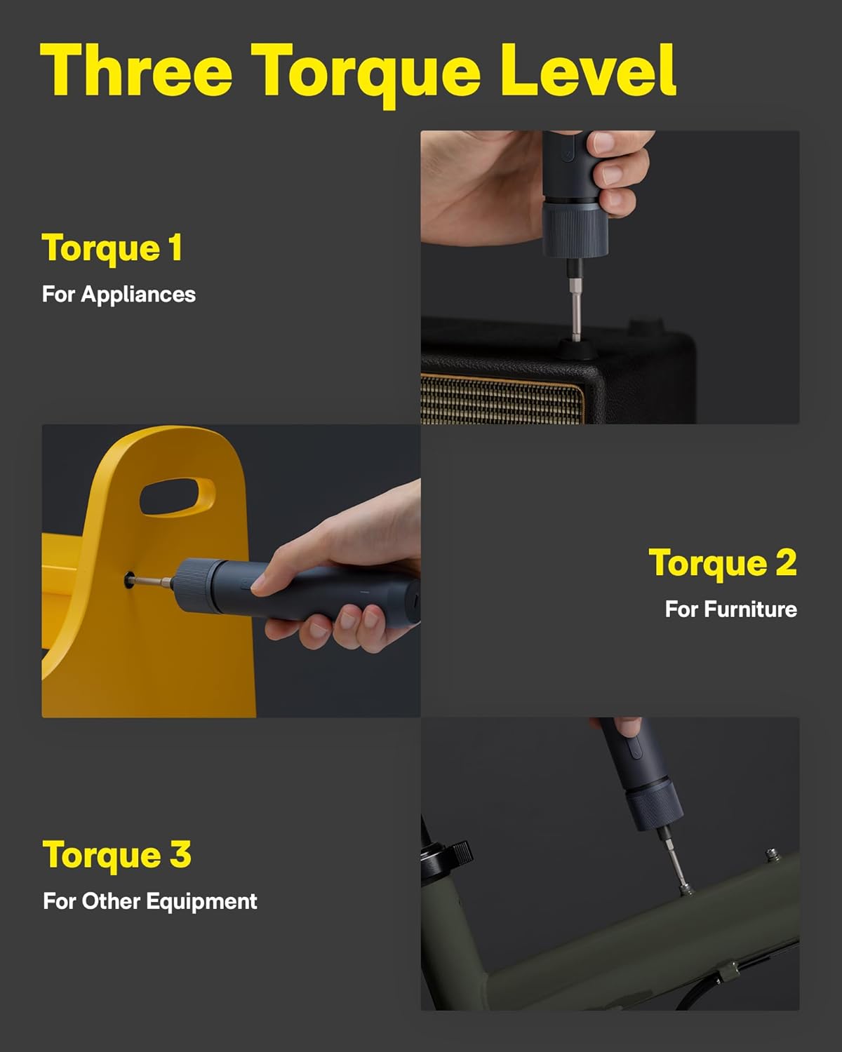 HOTO Electric Screwdriver Set, 3.6V Rechargeable Screwdriver Set with 25 S2-Steel Bits, Cordless Power Screwdriver Set with LED Light, All-in-One Design, 1500mAh 800 Times, USB-C Charging