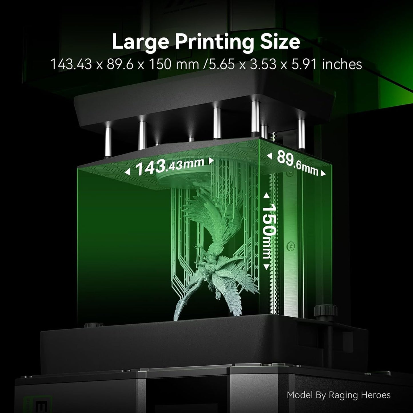ELEGOO Mars 5 Resin 3D Printer with 4K Mono LCD,Automatic Leveling, Desktop 3D Printer with Printing Size of 5.65 * 3.53 * 5.91 inches