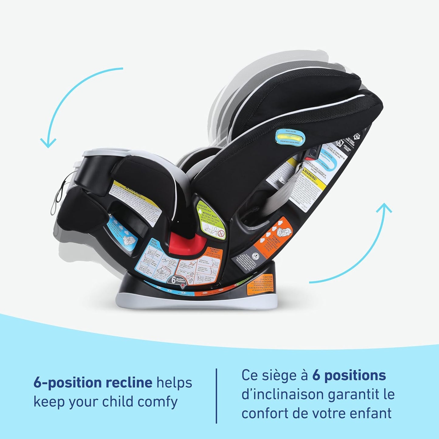 Graco 4Ever All-in-One Convertible Car Seat, 4-in-1 Baby to Big Kid Car Seat from 1.8-54 kg (4-120 lb), ProtectPlus Engineered, Rockweave