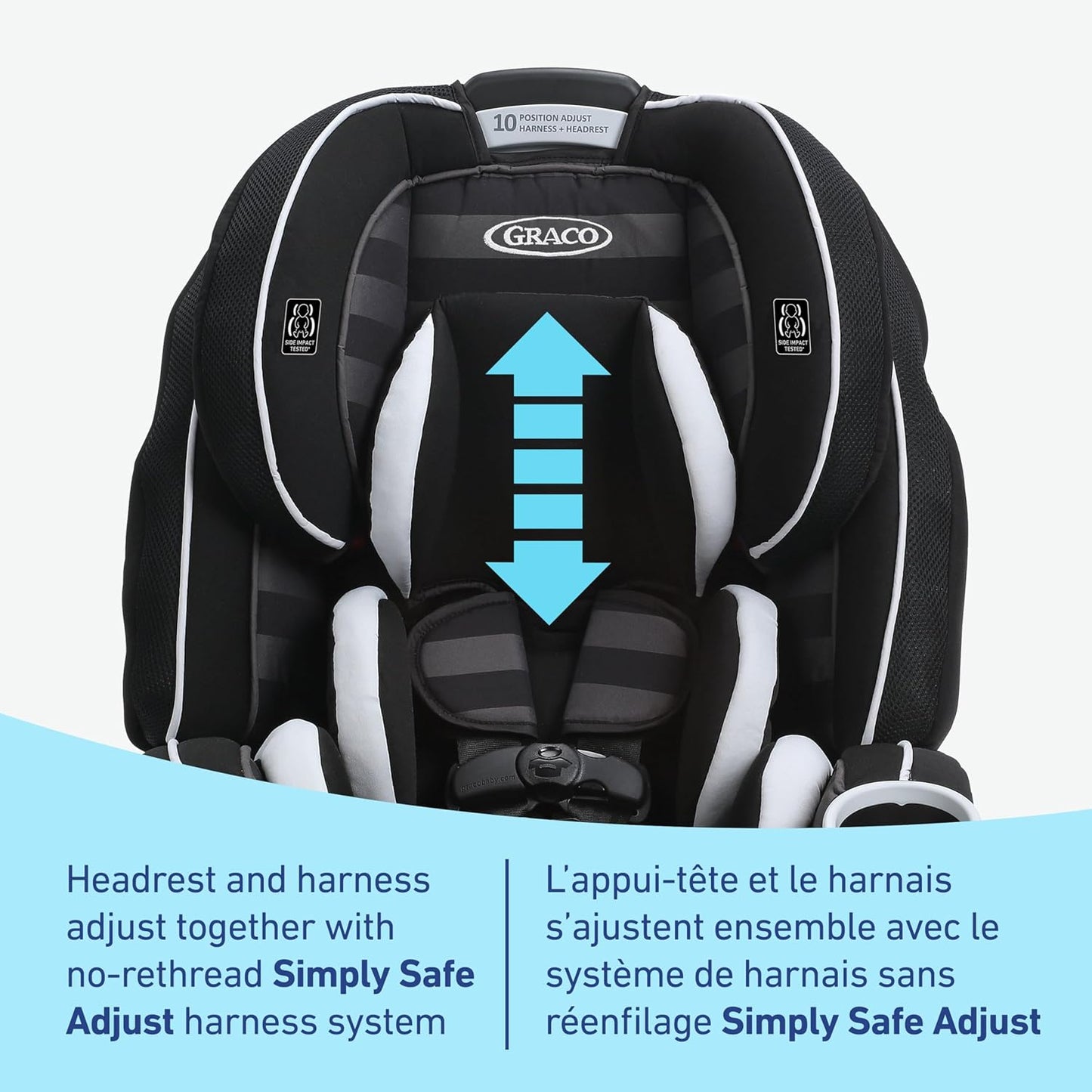 Graco 4Ever All-in-One Convertible Car Seat, 4-in-1 Baby to Big Kid Car Seat from 1.8-54 kg (4-120 lb), ProtectPlus Engineered, Rockweave