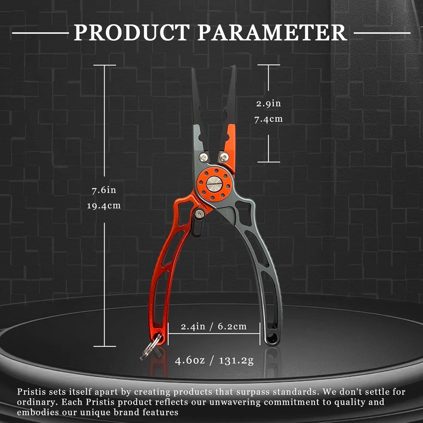 UTA II Fishing Pliers, Multi-Function Gear for Experts, Saltwater Resistant Teflon Coated Hook Remover, Stainless Steel Top & Aluminum Body Split Ring Fly Fishing Equipment, Bass Fishing Gift