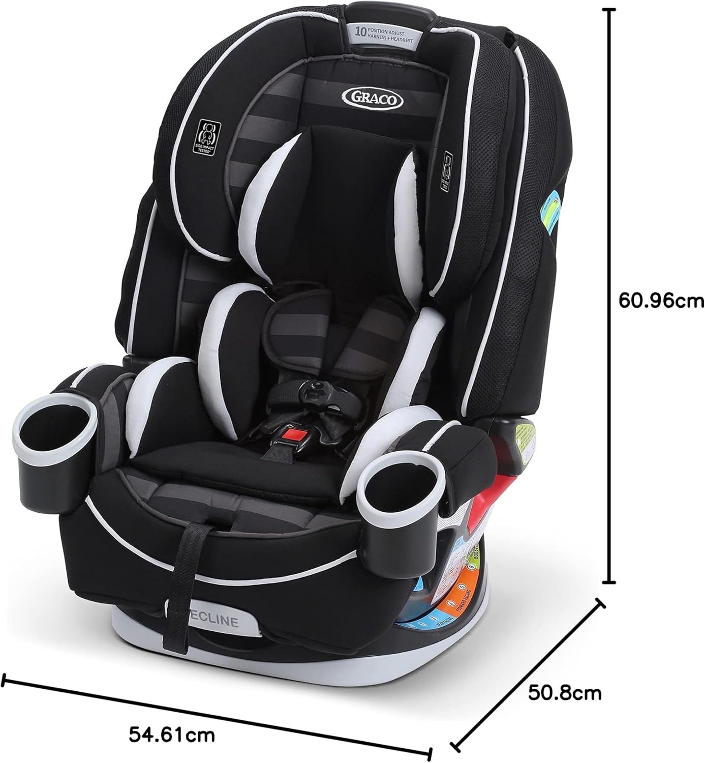 Graco 4Ever All-in-One Convertible Car Seat, 4-in-1 Baby to Big Kid Car Seat from 1.8-54 kg (4-120 lb), ProtectPlus Engineered, Rockweave