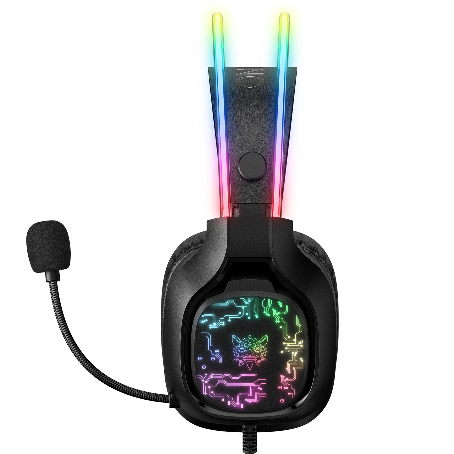Onikuma X22-BK - RGB Gaming Headset with Microphone, 3.5mm/USB for PC/PS4/Xbox