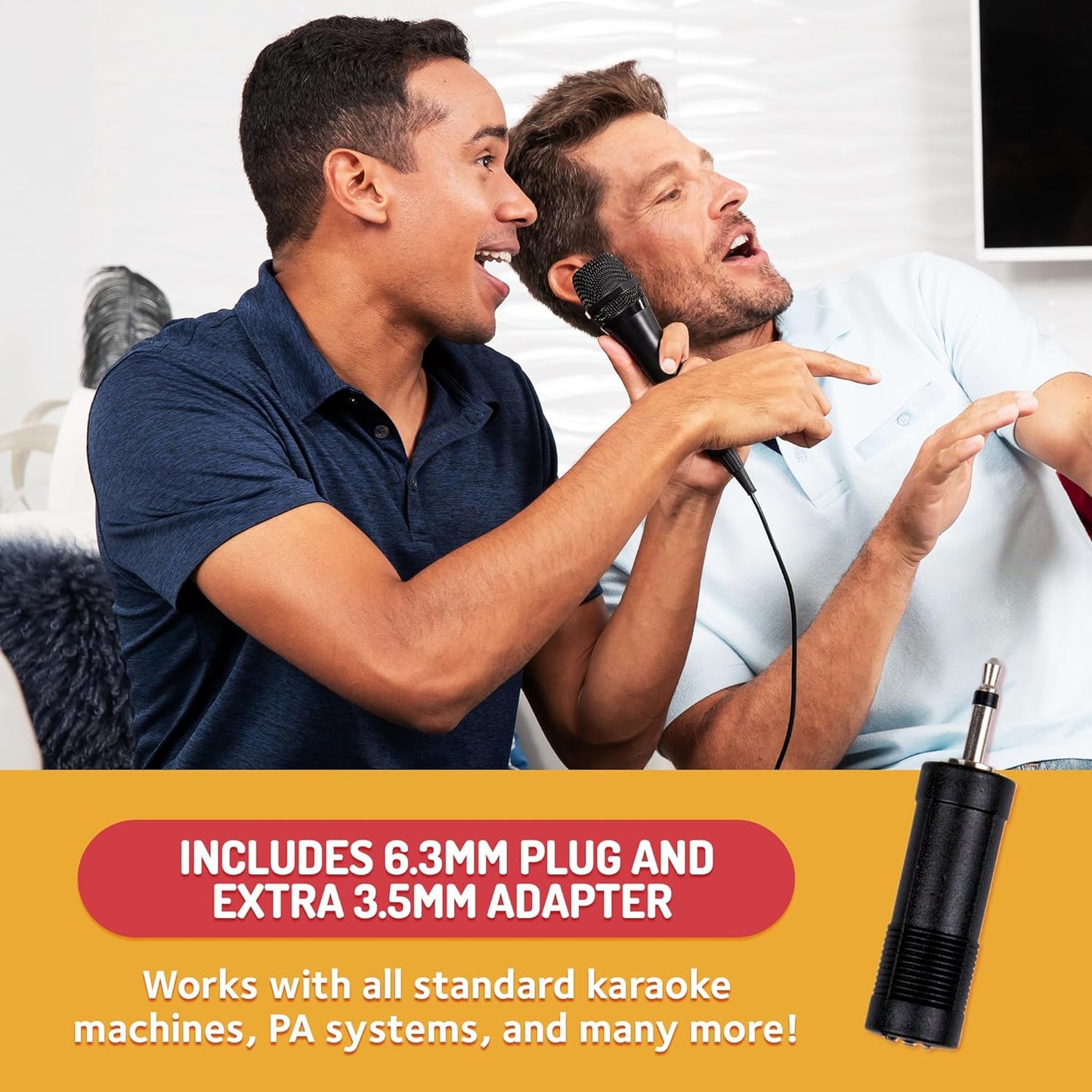 Singing Machine SMM-205 Dynamic Karaoke Microphone with 10.5 ft Cord
