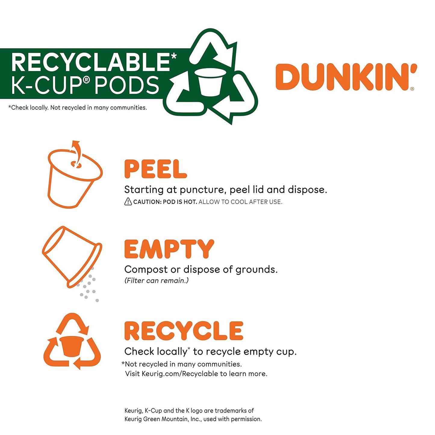 Dunkin' Original Blend Medium Roast Coffee, 128 Keurig K-Cup Pods