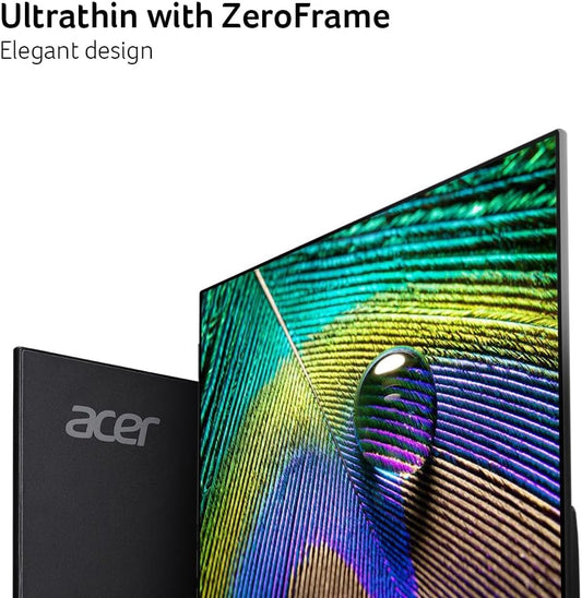 acer SB240Y G0bi 23.8" IPS Full HD Ultra-Slim Edge-to-Edge Gaming Office Monitor | Adaptive-Sync Support (FreeSync Compatible) | Up to 120Hz Refresh | 1ms (VRB) | Tilt | HDMI & VGA Ports | Black - PuriLite