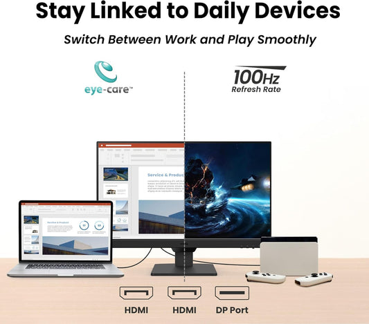BenQ GW2790 Computer Monitor 27" FHD 1920x1080p | IPS | 100 hz | Eye-Care Tech | Low Blue Light | Anti-Glare | Adaptive Brightness | Tilt Screen | Built-in Speakers | DisplayPort | HDMI x2 - PuriLite