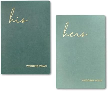 GroomBrideGifts Wedding Vow Book for His and Hers, Soft Touch, Perfectly Sized Bride and Groom Vow Books, Wedding Essentials, Wedding Registry Ideas, His and Hers Gifts