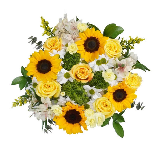 Get Well Sunshine Bouquet with Vase - PuriLite